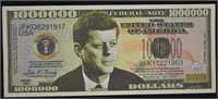 Crisp Uncirculated JFK 1 Million Dollar Bill