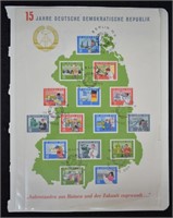 Communist East Germany Stamp Collection Page