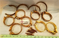 (8) BRASS HOSE CLAMPS
