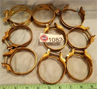 (9) BRASS HOSE CLAMPS