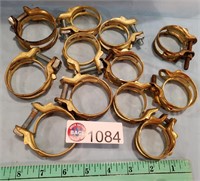 (12) BRASS HOSE CLAMPS