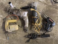 Drill, soldering gun, misc tools