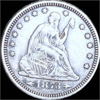1873 Seated Liberty Quarter CLOSELY UNCIRCULATED