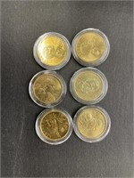 6 Sacagawea American Dollar Coins