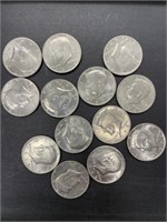 (13) 1972 Kennedy Half Dollars