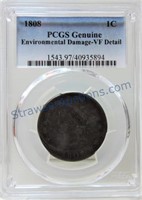 1808 large cent PCGS VF detail,