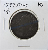 1797 large cent, stems, VG