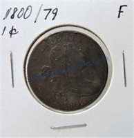 1800/79 large cent, F