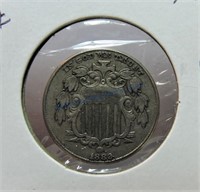 1882 Shield nickel, XF
