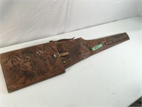Hand tooled Leather gun case 45" long