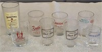 Lot of 8 assorted drink glasses