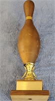 Wood Bowling Pin Trophy 1975