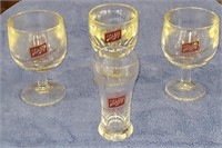 (4) Mixed Beer Glasses