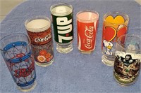 Lot of (6) assorted Glasses