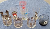 Lot of (9) assorted Glasses