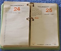 Vintage Desk Calendar on metal base