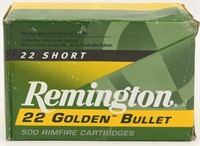 500 Rounds Of Remington .22 Short Golden Bullet