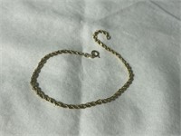 14K Gold Rope Bracelet