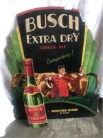 Lrg Busch Ginger Ale Ad Sign