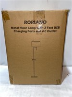 RORIANO - METAL FLOOR LAMP WITH 2 FAST USB