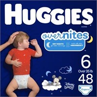 HUGGIES OverNites Diapers, Size 6, 48 Count