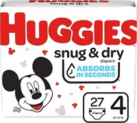 Huggies Snug & Dry Baby Diapers, Size 4, 30 Ct,