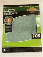 (50x bid) 3pk Gator 9"x 11" Stripping Sand Paper