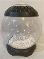 Fishbowl with rocks and dome light - measures