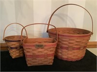3 - Longaberger baskets