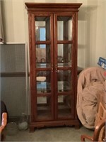 2- door glass/wood curio