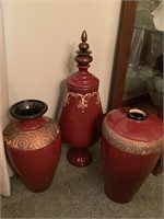 3 - large ceramic decorative vases