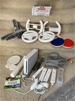Wii game console with games and accessories