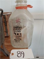 Dodd Farms Dairy, Gallon Milk Bottle, Corry PA