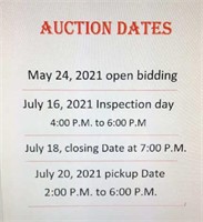 Auction dates on line