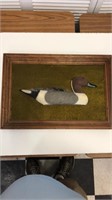 Framed half of duck decoy