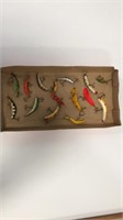 Flat of 15 lazy Ike lures