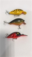 Fred Arbocast pug nose and two other lures