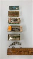 6 Flatfish lures-5 in vintage original boxes-4