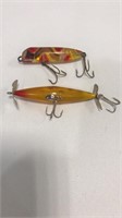 Two plastic lures one is acrylic 3d
