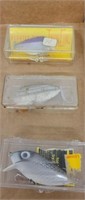 Lot of 3 floater divers Thin Fin Shad lures
