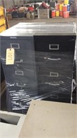 (2) 4 drawer metal file cabinets