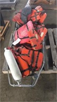 life jackets and transport basket