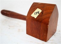 Unusual shaped polished wooden mallet