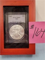 2002 American Eagle Silver Dollar Cert.