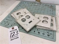 5 Plug & Light Switch White Covers New