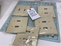 5 Double Switch Light Covers New Cream Color