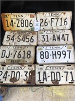 8 Tennessee License Plates (2 1958)