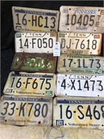 10 Tennessee License Plates