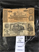 2 Confederate $20 Bills