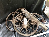 4 Old Metal Wheels